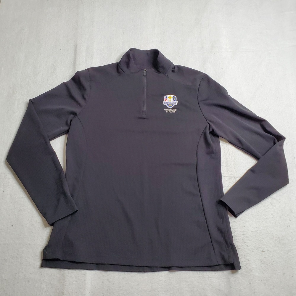 Nike Mens Golf Pullover Black Ryder Cup 2020 Whistling Straits BV0259-010 Size M